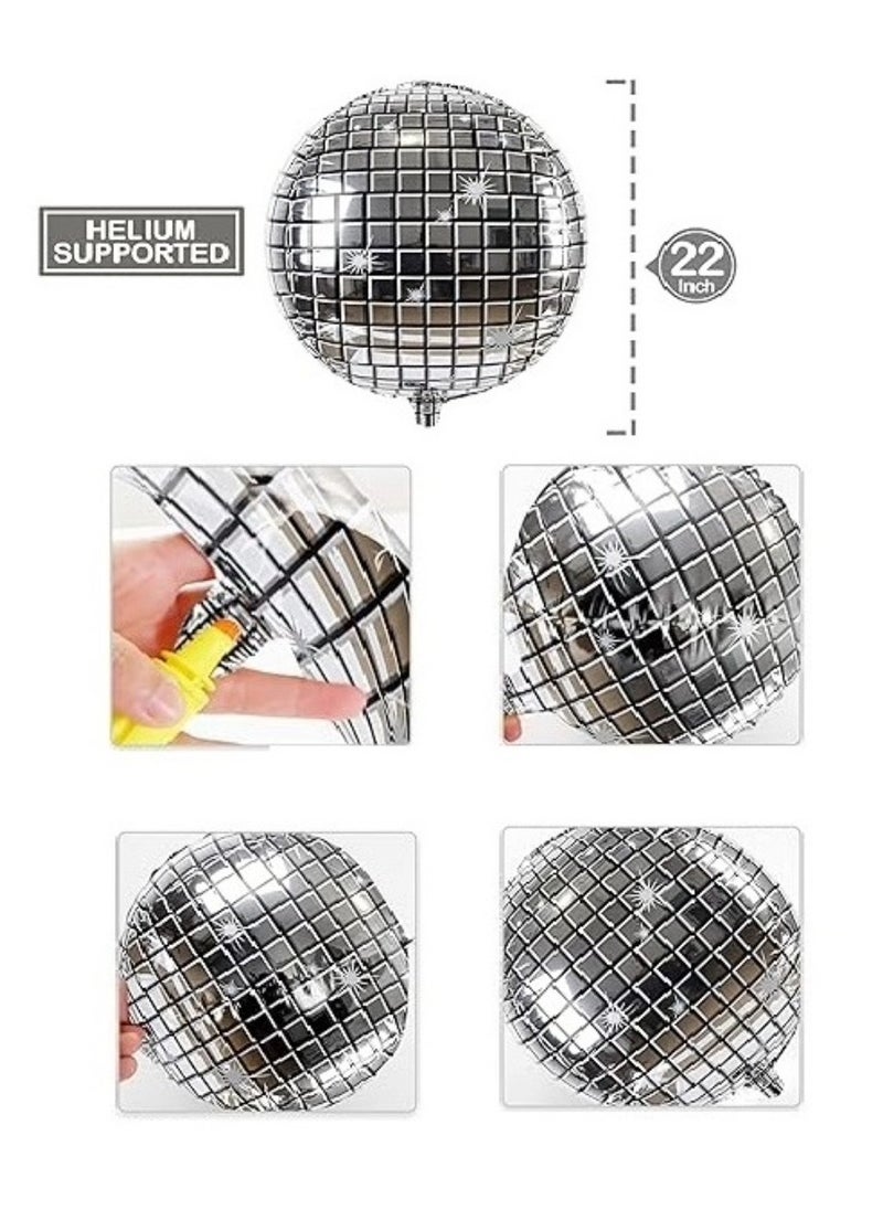 Boxwoods 91 PCS Black Golden Foil Chrome And Confetti Balloons With Silver Foil Curtain Backdrop Happy New Year 2025 Party Décor Set  - Image 3