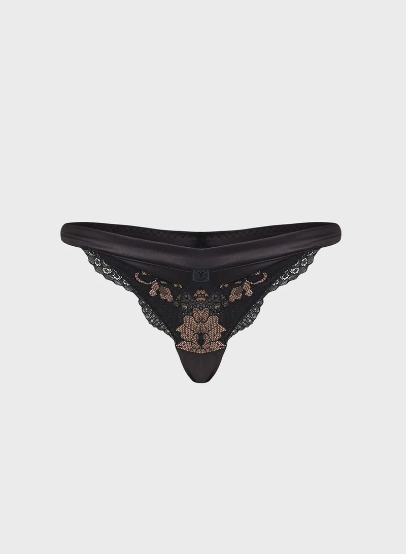 hunkemoller Lace Detail Thong