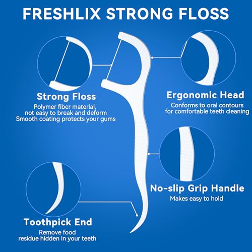 FRESHLIX Dental Floss Picks 500 Count Tooth Picks Flossers Gen 5 Toothpicks Sticks to Remove Plaque & Protect Gingivae for Adults & Kids Teeth Cleaning - Image 4