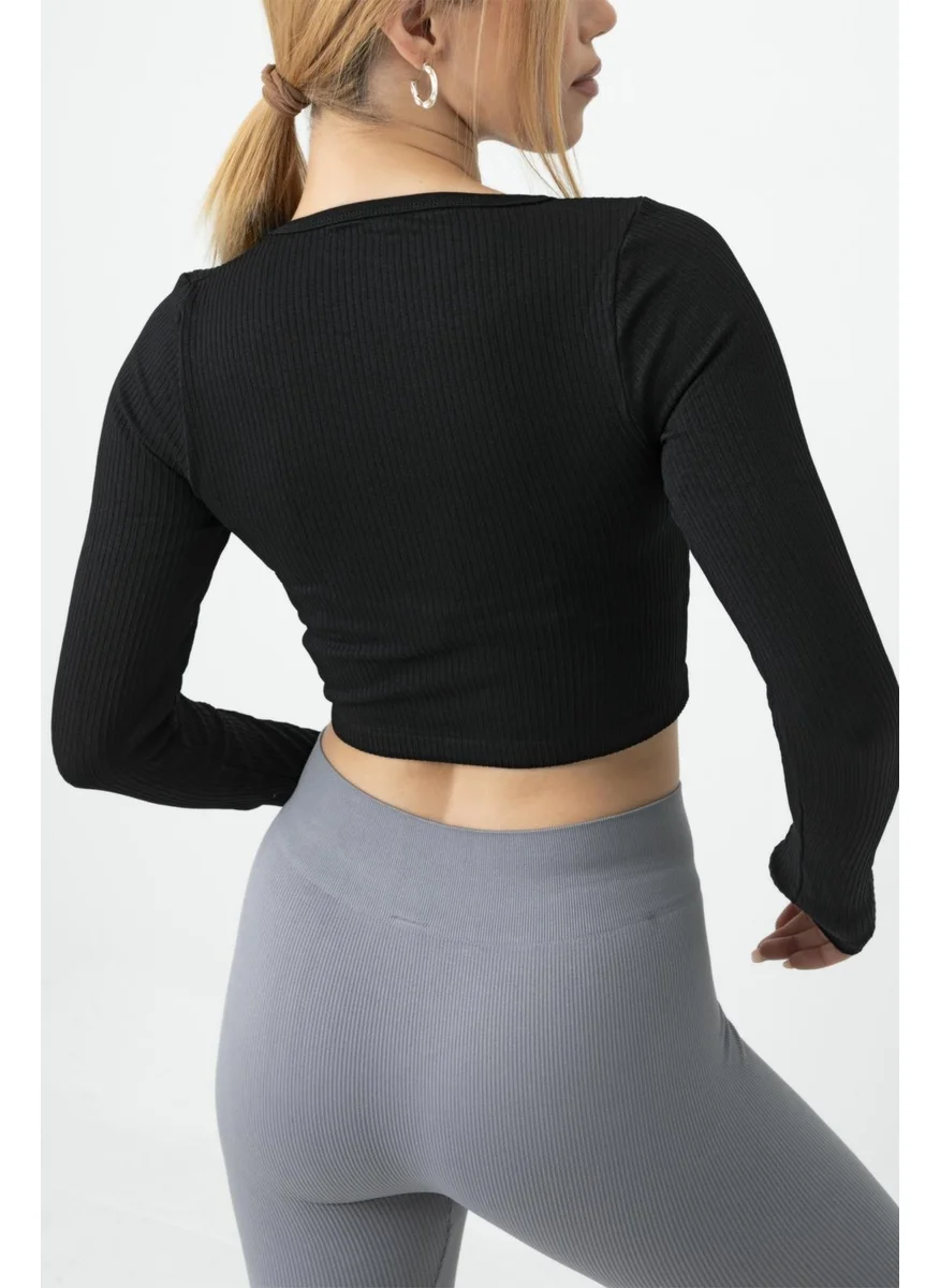 ميور Doremi Seamless Long Sleeve Ribbed Bustier