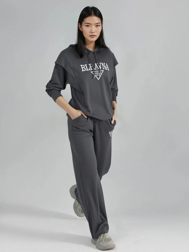 HICCUP Modal Touch Embroidered Hooded Two-Piece Set Bersan Collection