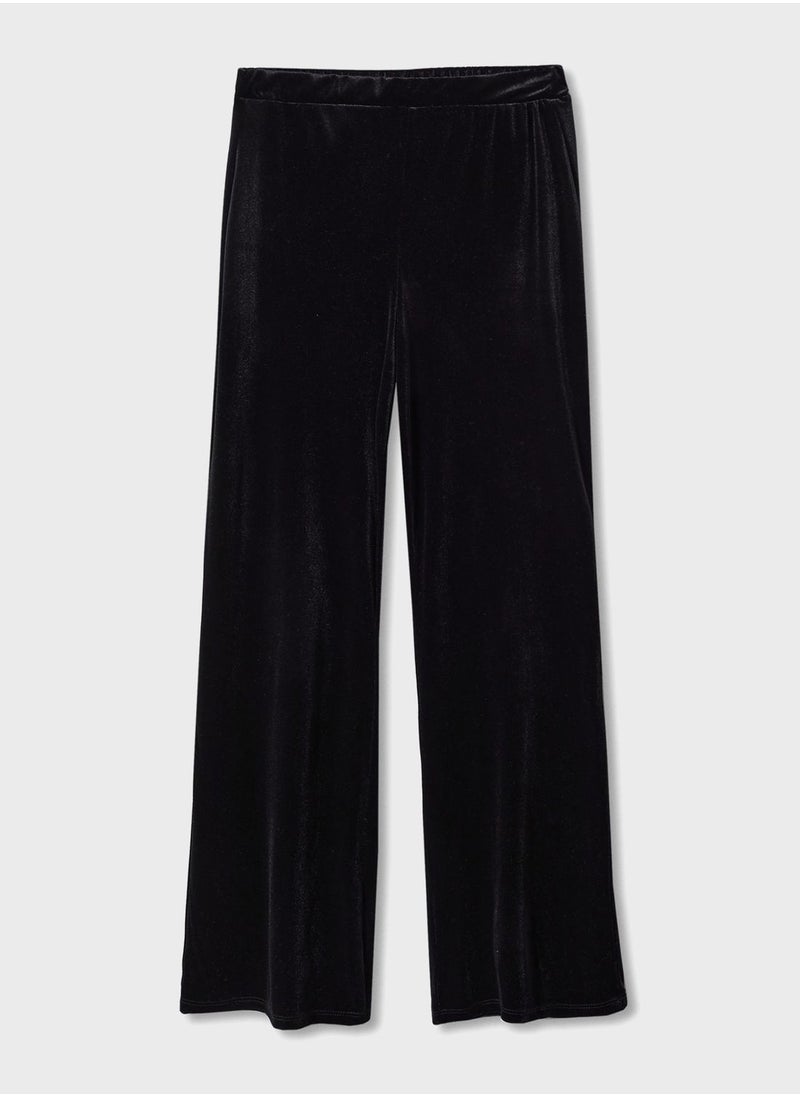 MANGO - Kids Flared Velvet Pants - Image 1