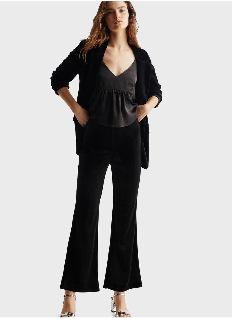 MANGO - Kids Flared Velvet Pants - Image 1