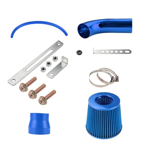 MARSFLUX Air Intake Kit, 3" Blue Cold Air Intake System Kit Intake Filter & Clamp Accessory Universal - Image 5