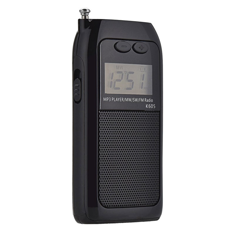 SW FM MW Radio Mini Pocket Stereo Radio Receiver Digital MP3 Music Player with Headphones Support TF Card - Image 2