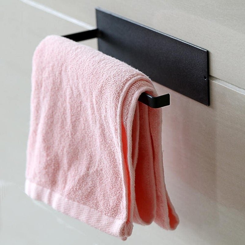 Veecel Veecel Adhesive Wall Hanging Kitchen Towel Rack Tissue Roll Paper Hanger Wardrobe Scarf Tie Stand Slippers Hanging Rack Bathroom Sink Area Towel Hanger  - Image 2