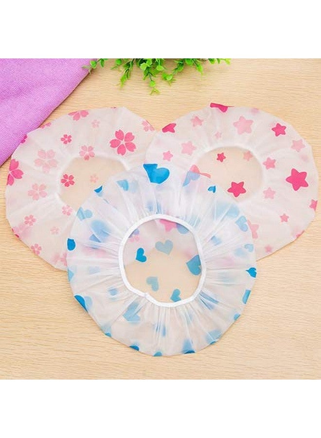 Jaimin Creation Colorful Waterproof Elastic Eva Free-Size Bathroom Shower Caps Daily Use Plastic Shower Cap for Girl's and Women's (Multi-color Pack Of 1) - Image 4