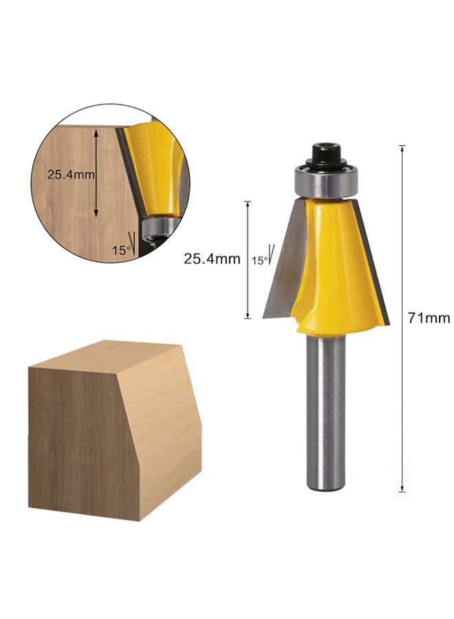 Wolfride 3Pcs Chamfer Router Bit Set 1/4 Inch Shank Bevel Router Bits 15 22.5 30 Degree - Image 2