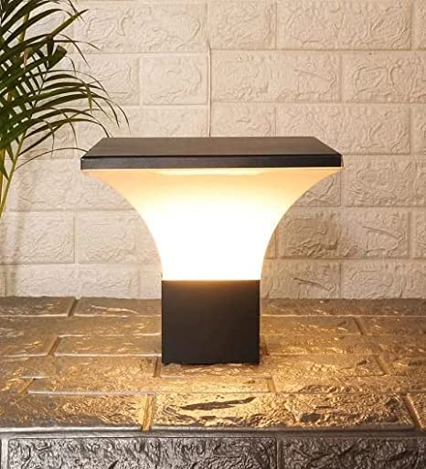 JACKAL® Main Gate Light Waterproof Outdoor Gate Light Modern Style Rust Resistance Unbreakable PVC Shade Garden Pillar Boundary Exterior Lamp Fixture Square Shape (Bulb NOT Included) White Pack of 01 - Image 3