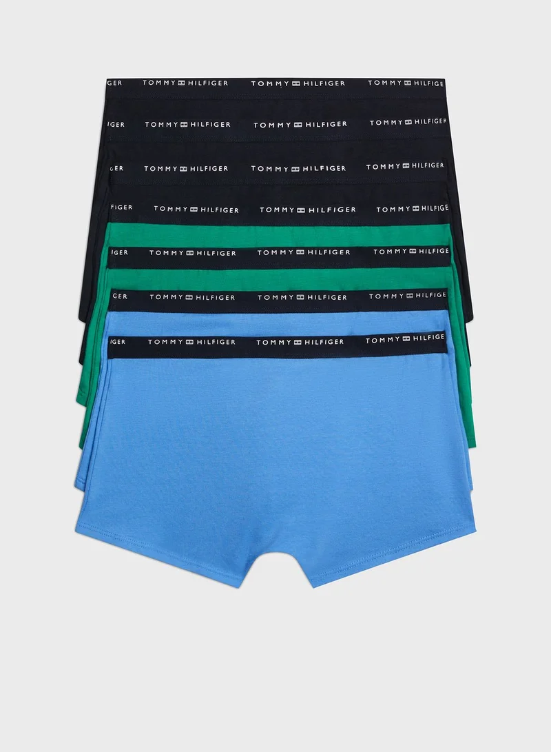 TOMMY HILFIGER Kids 7 Pack Logo Band Trunks