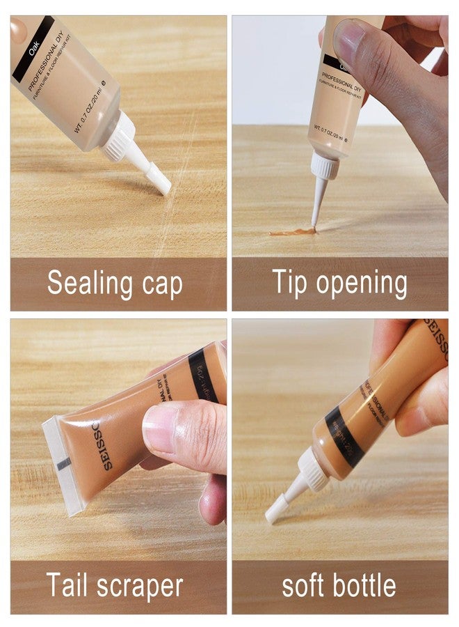 SEISSO طقم إصلاح الأثاث SEISSO 50 قطعة، 24 لون من حشوات الخشب، طلاء خشب، طقم إصلاح خشب، حشوات لمسة خشبية لإصلاح الخدوش، تغير اللون، الشقوق، البقع، للطاولات الخشبية، الخزائن، الأرضيات، الأبواب - Image 5