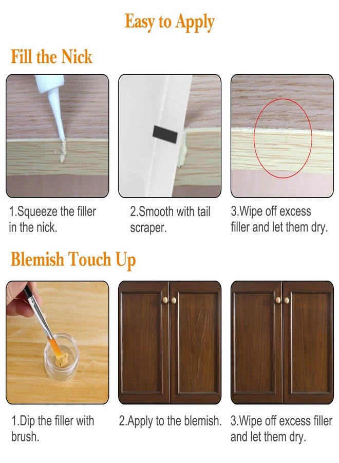 SEISSO طقم إصلاح الأثاث SEISSO 50 قطعة، 24 لون من حشوات الخشب، طلاء خشب، طقم إصلاح خشب، حشوات لمسة خشبية لإصلاح الخدوش، تغير اللون، الشقوق، البقع، للطاولات الخشبية، الخزائن، الأرضيات، الأبواب - Image 4