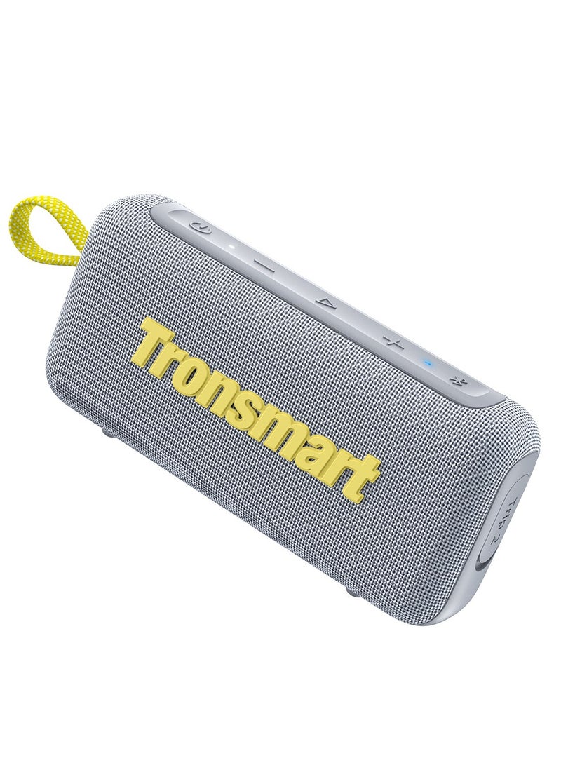 Tronsmart Trip 2 Portable Bluetooth Speaker, 10W Powerful Sound with Deep Bass, IPX7 Waterproof, 20 Hours Playtime, Bluetooth 5.3, Type-C Charging – Ideal for Outdoor, Travel & Beach (Grey) - Image 1