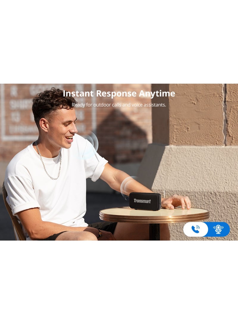 Tronsmart Trip 2 Portable Bluetooth Speaker, 10W Powerful Sound with Deep Bass, IPX7 Waterproof, 20 Hours Playtime, Bluetooth 5.3, Type-C Charging – Ideal for Outdoor, Travel & Beach (Grey) - Image 5