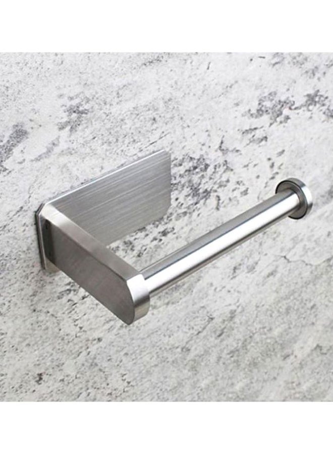 Wall Mount Toilet Paper Holder Silver 15x3.5cm - Image 3