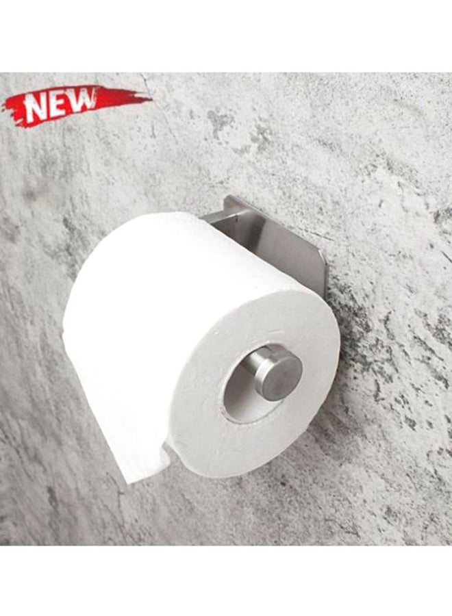 Wall Mount Toilet Paper Holder Silver 15x3.5cm - Image 4