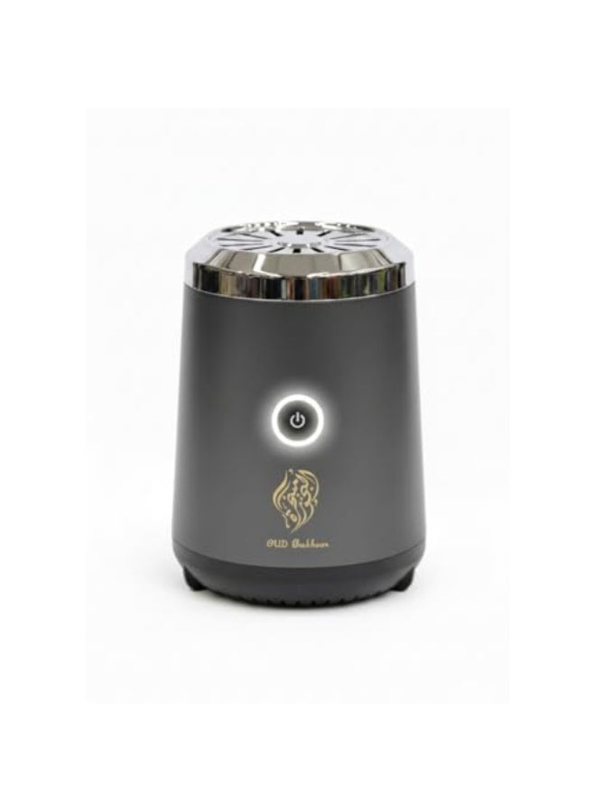 ELTRAZONE Portable Mini Incense Burner Rechargeable USB Electric Bakhoor & Oud Diffuser Arabic Incense Holder Mubkhar for Home Office Car Travel Aromatherapy Grey - Image 2