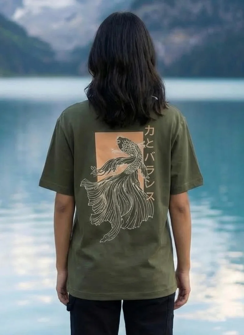 NOBERO Nobero Oversized Graphic Print T-shirt