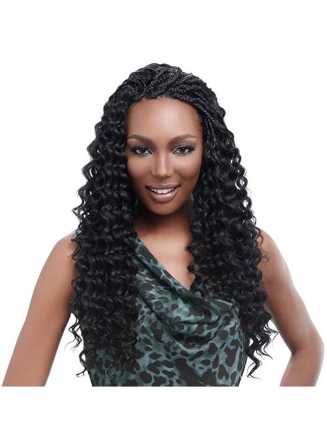 Harlem 125 Harlem125 Synthetic Hair Braids Kima Braid Ripple Deep 20 6Pack 1B - Image 1