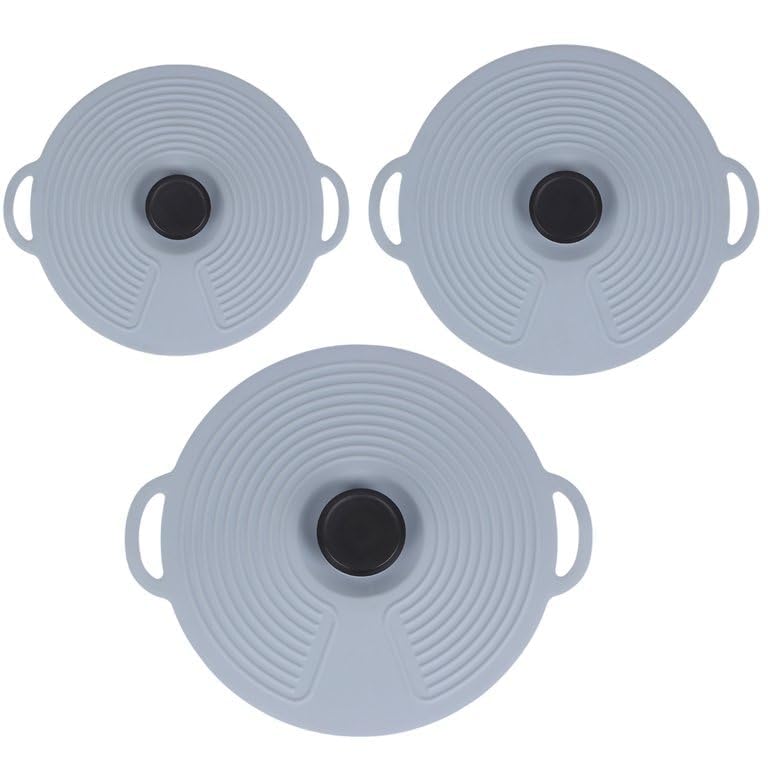 Vroxy Kitchen Silicone Seal Lids Leak-Proof Sealed Pot Cover Pan Cover Spill-Proof and for Home, Kitchen (1Pcs) (Medium) - Image 1