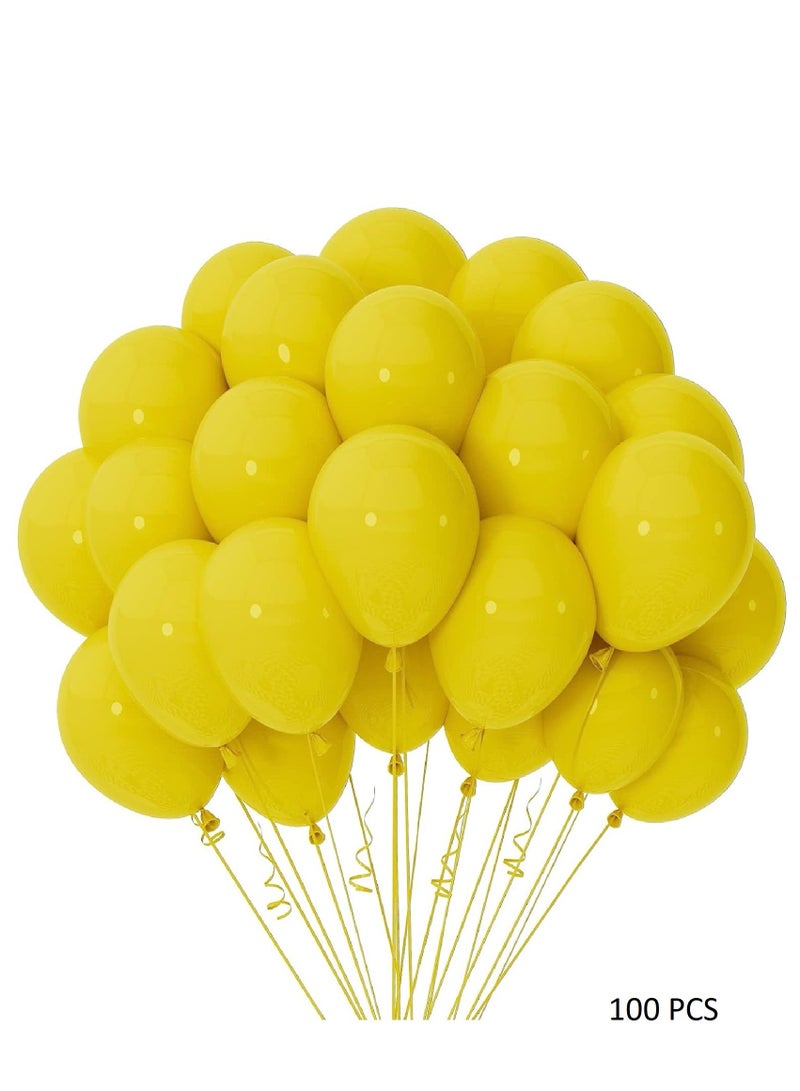 بوكسوودس 100 قطعة بالونات لاتكس صفراء - Image 1