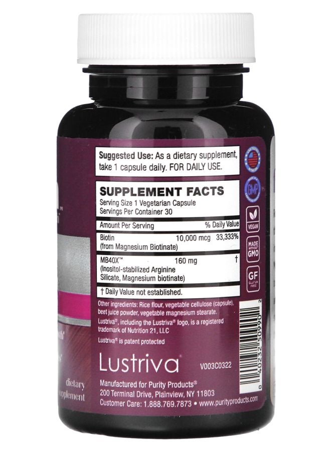 Purity Products MyBiotin Hair Skin & Nails Formula 30 Vegetarian Capsules - Image 2