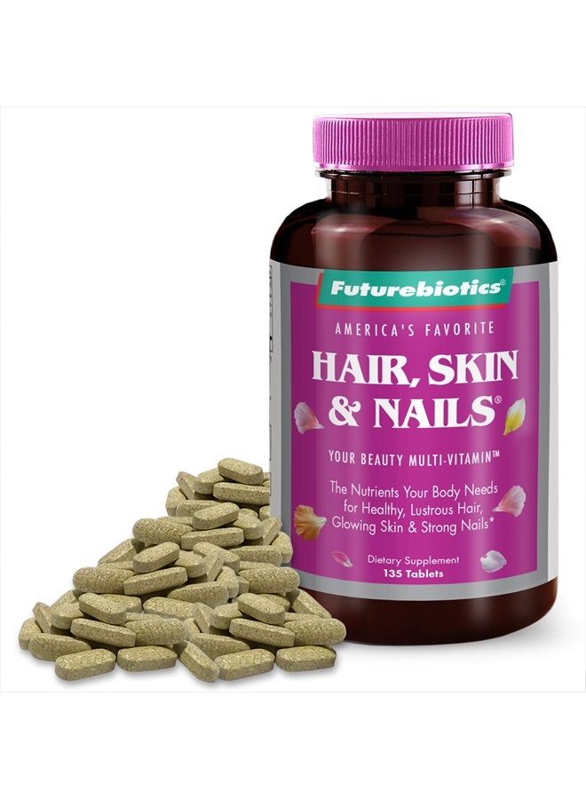 Futurebiotics فيتامينات متعددة للجمال للشعر والبشرة والأظافر، 135 قرص - Image 1