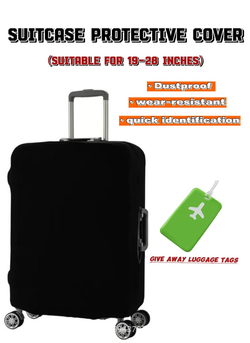 TNGames Thickened & High-Elasticity Luggage Cover (Fits 19-32 Inch Suitcases) + Free Macaron Apple Green PVC Luggage Tag | Dustproof & Scratch-Resistant | Quick Airport Identification  - Image 1
