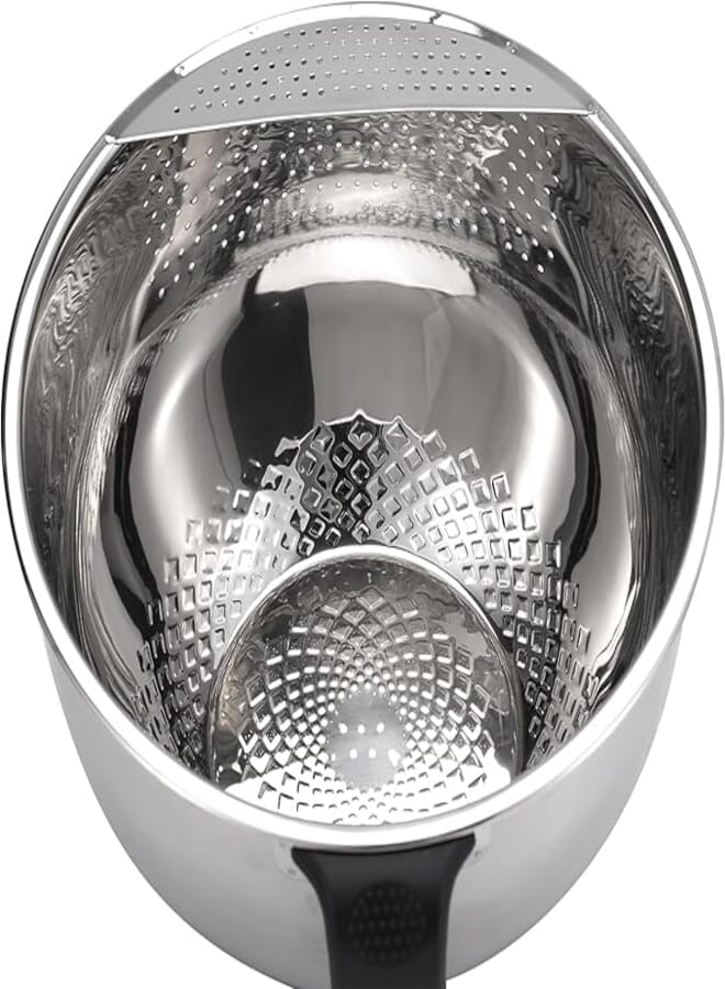 DOPMEP Over The Sink Strainer Stainless Steel Colander 5 Quart Basket with Expandable Rubber Grip Handles for Kitchen Sink - Strain, Drain, Rinse Fruits, Vegetables, Pasta, New Home Essentials
