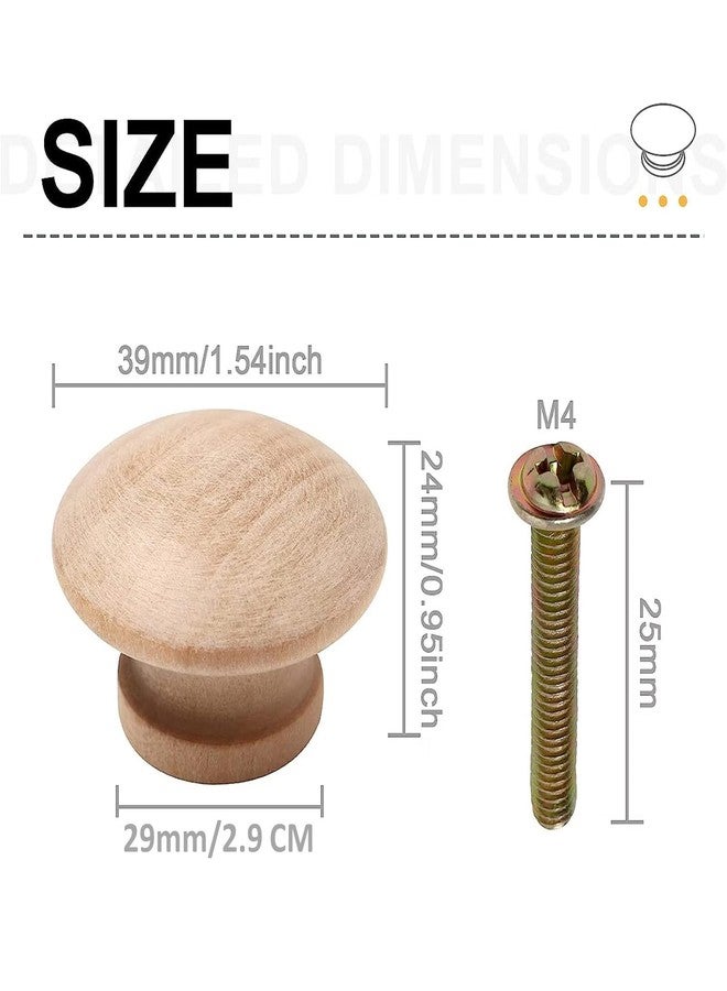 RAB Knob Wooden for Door and Drawer, Dark Brown Finish (Code:-WDN B106, Pack of 6 PCS) - Image 5