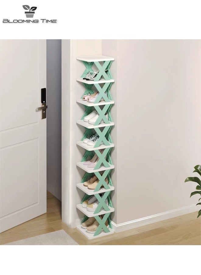 9-Layer Simple Shoe Rack, Thickened, Dust-Proof, Space-Saving, Simple Installation, Dreamy Blue