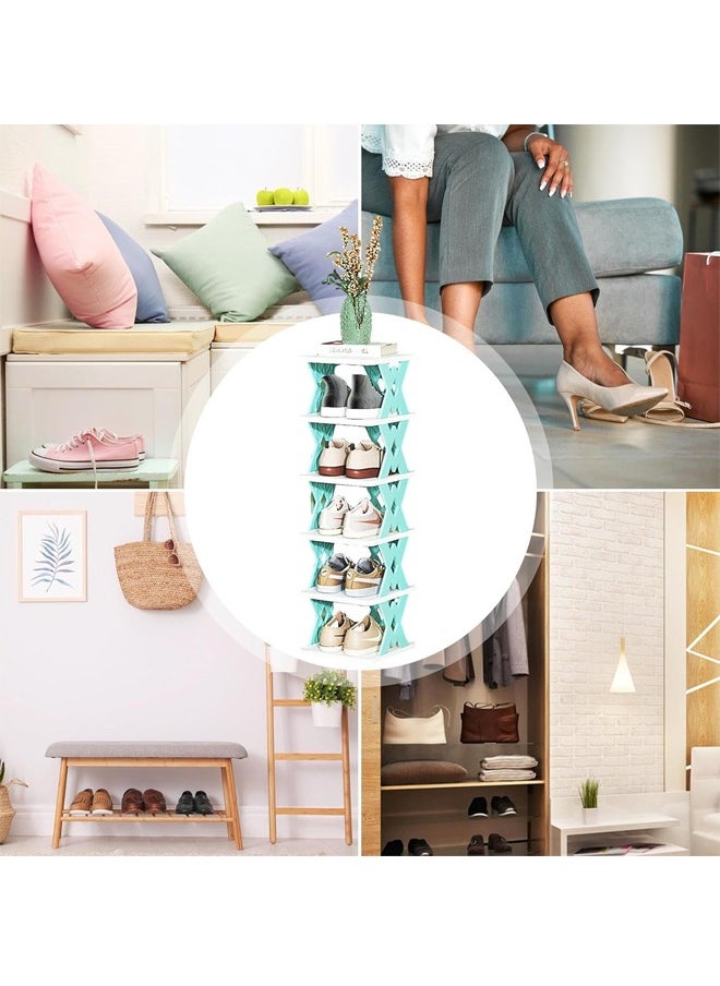 9-Layer Simple Shoe Rack, Thickened, Dust-Proof, Space-Saving, Simple Installation, Dreamy Blue