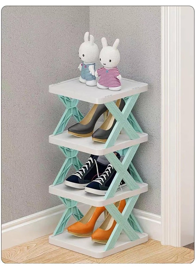 9-Layer Simple Shoe Rack, Thickened, Dust-Proof, Space-Saving, Simple Installation, Dreamy Blue