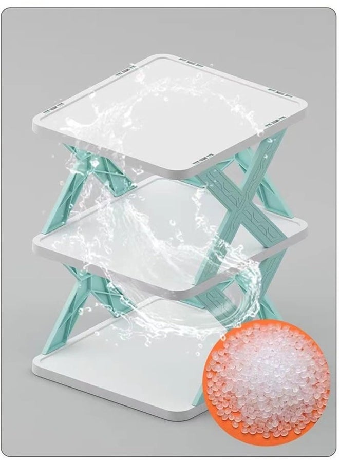 9-Layer Simple Shoe Rack, Thickened, Dust-Proof, Space-Saving, Simple Installation, Dreamy Blue