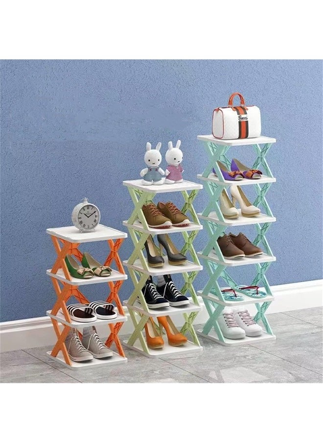 9-Layer Simple Shoe Rack, Thickened, Dust-Proof, Space-Saving, Simple Installation, Dreamy Blue