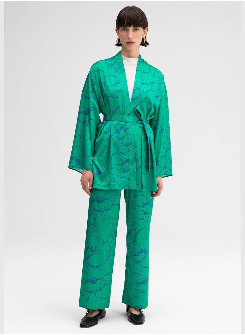 Touche KIMONO TROUSERS SATIN SET