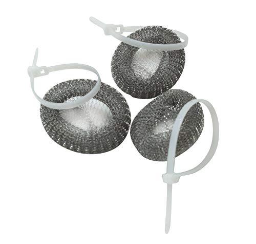 Brite Concepts Stainless Steel Washing Machine Lint Traps: Washer Hose Lint Remover with Cable Ties - 3 Count Per Pack - Image 2