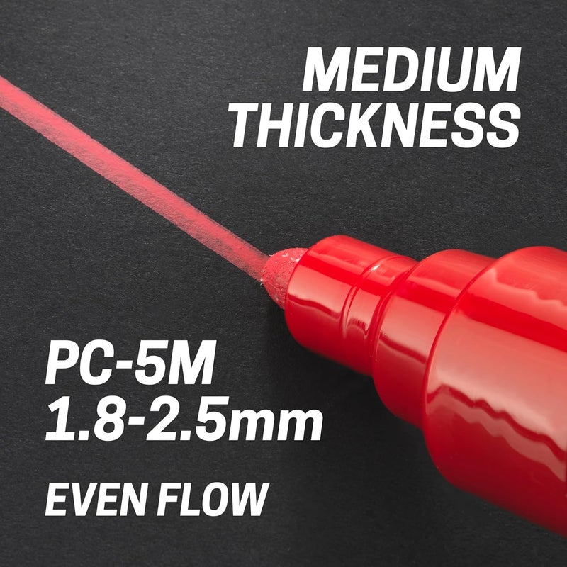 Posca Paint Markers Set of 4 Green Tones 5M Medium Markers with Reversible Tips Marker Set of Acrylic Paint Pens Pens for Art Supplies Fabric Paint Fabric Markers - Image 2