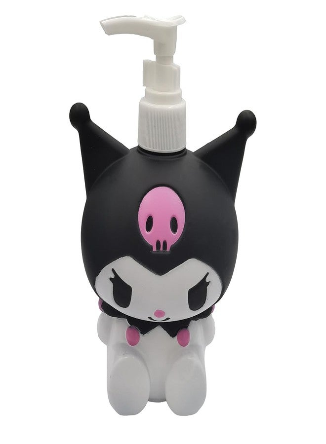 Hyever Cute Cartoon Animal Hand Soap Pump Lotion, Hand Soap, Shampoo, Shower Gel Dispenser, Kuromi Soap Dispenser Dinosaur Shaped Liquid Bottles Kids Empty Press Type Shampoo Bottles (Black Kuromi) - Image 1