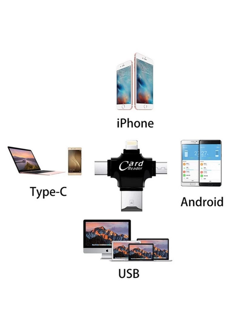 4 in 1 USB OTG TF Micro SD Card Reader Adapter Type C  - Image 3
