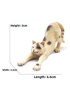 Children's Simulation Cat Model Cloth Doll Cat Lazy Orange Cat Leg Lifting Cat Sleeping Posture Flower Cat Siamese Cat Pet Cat Ornaments-Color:4093 Lazy Cat