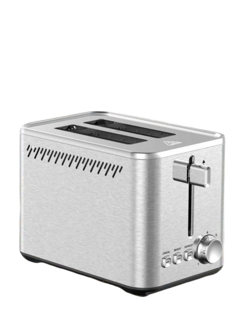 Bread Toaster 2 Slices with Adjustable Temperature | Stainless Steel Toaster with Cancel, Reheat & Defrost Functions | Bread, Sandwich, Snack, Grill, Warmer - Image 1