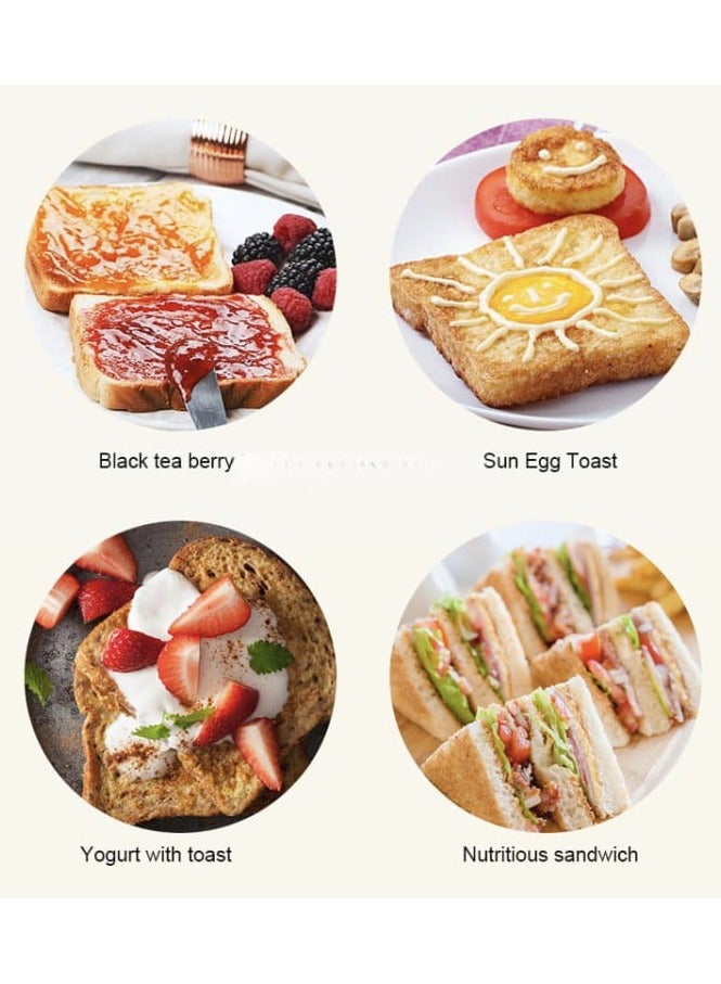 Bread Toaster 2 Slices with Adjustable Temperature | Stainless Steel Toaster with Cancel, Reheat & Defrost Functions | Bread, Sandwich, Snack, Grill, Warmer - Image 5