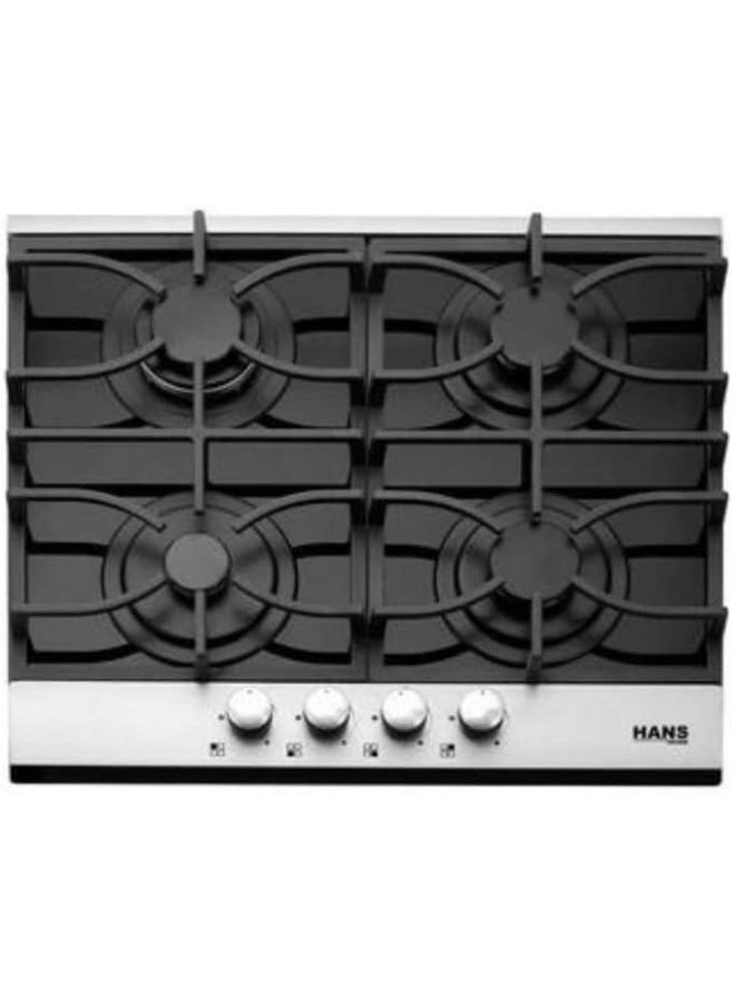 Hans 6220‑19 Built‑in Gas Hob – Black Glass – 60cm – 4 Burners - Image 1