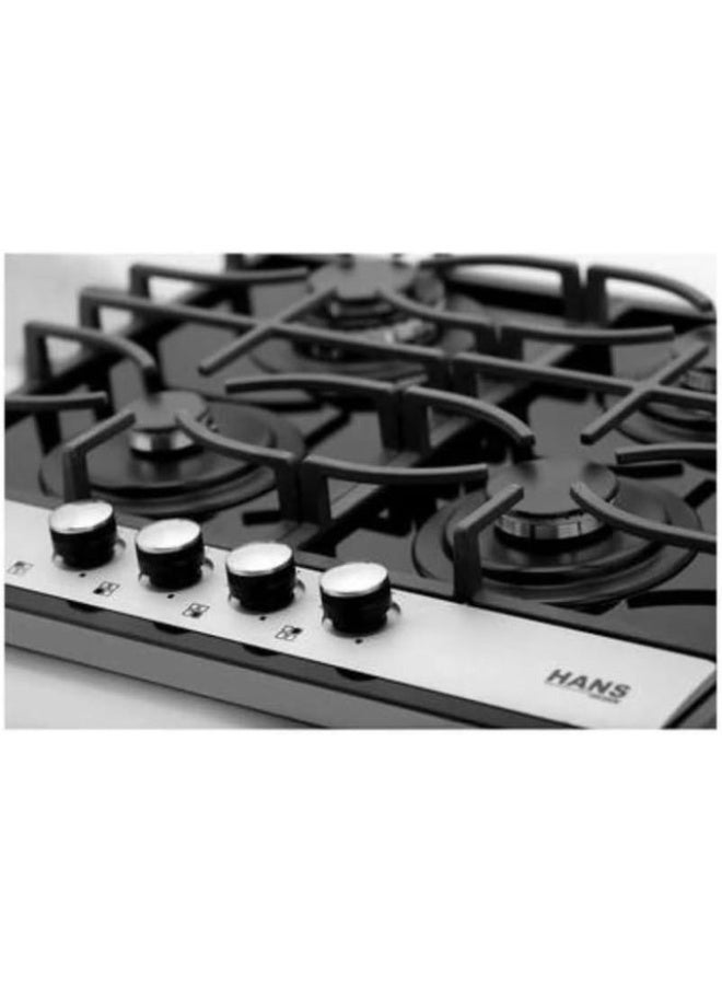 Hans 6220‑19 Built‑in Gas Hob – Black Glass – 60cm – 4 Burners - Image 3