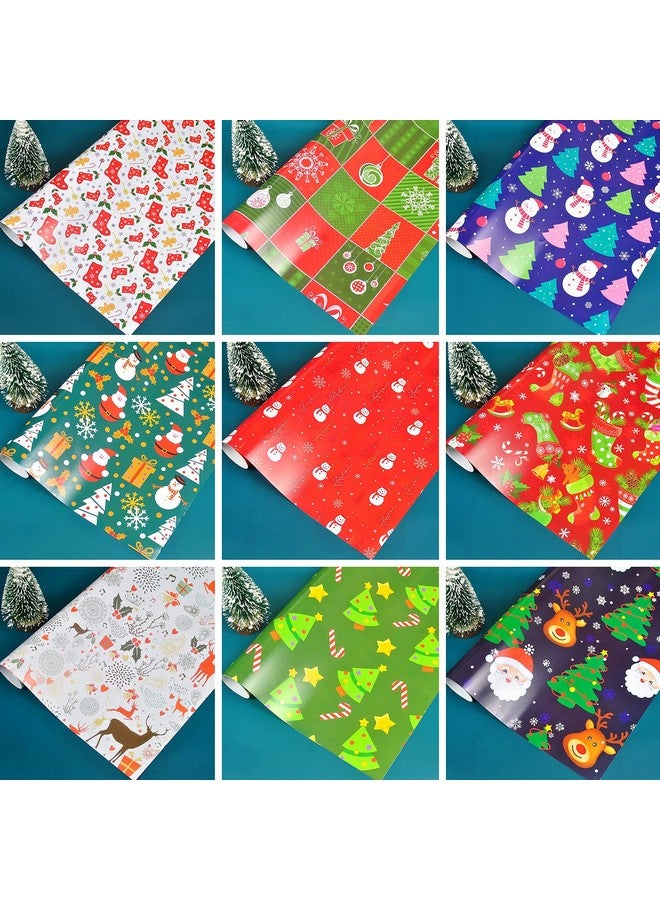 Konsait Christmas Gift Wrapping Paper, 10 Sheets Folded Snowman Santa Claus Christmas Tree Assorted White Red Green Funny Wrap Paper For Xmas Present Birthday Party Favors Decoration Supplies - Image 4