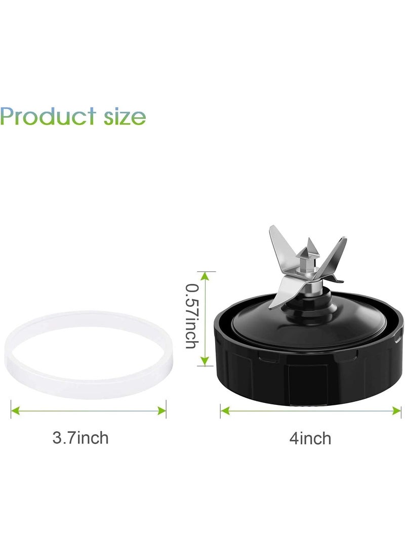 (Pack of 2) Blender Replacement Parts 7 Fins Extractor Blade Assembly with Rubber Gasket Compatible with Nurti Ninja Blenders Auto iQ BL480 BL482 BL642 BL682 NN102 - Image 2