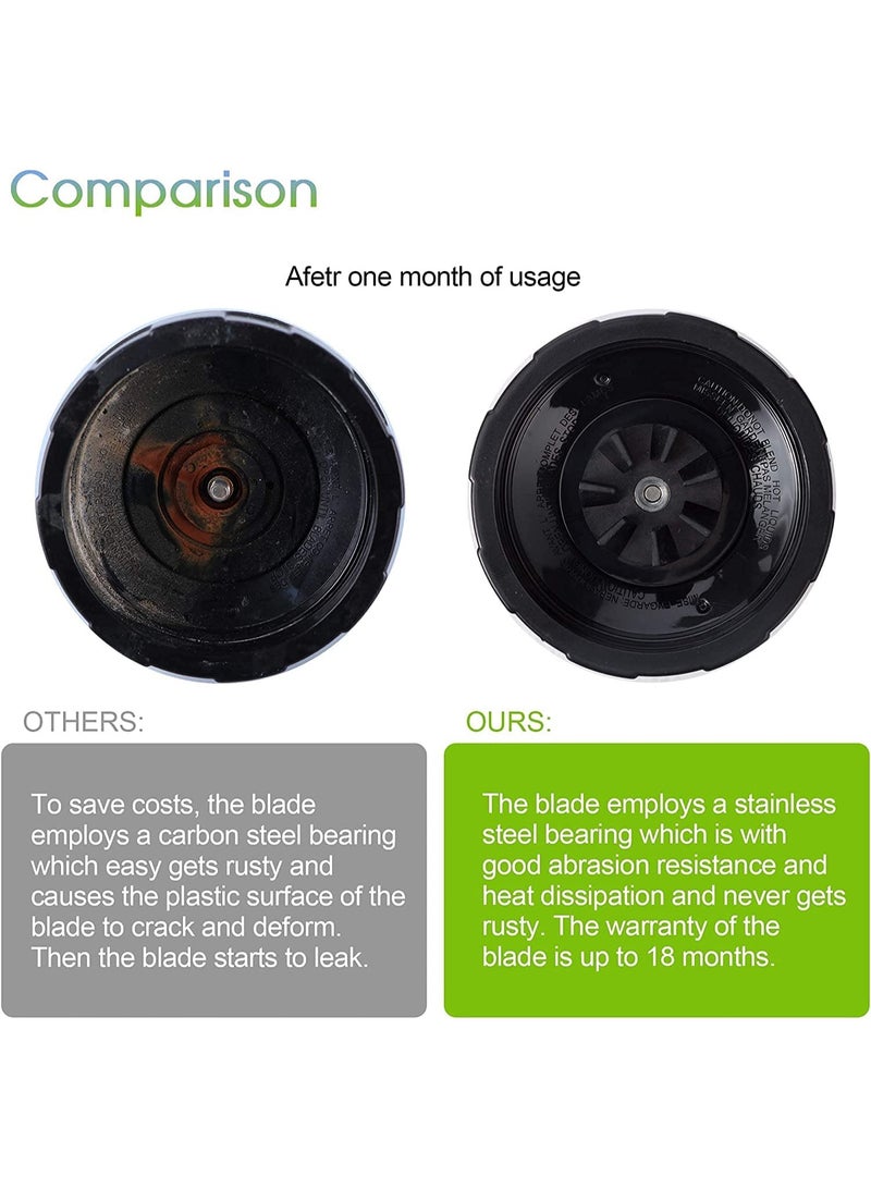 (Pack of 2) Blender Replacement Parts 7 Fins Extractor Blade Assembly with Rubber Gasket Compatible with Nurti Ninja Blenders Auto iQ BL480 BL482 BL642 BL682 NN102 - Image 4