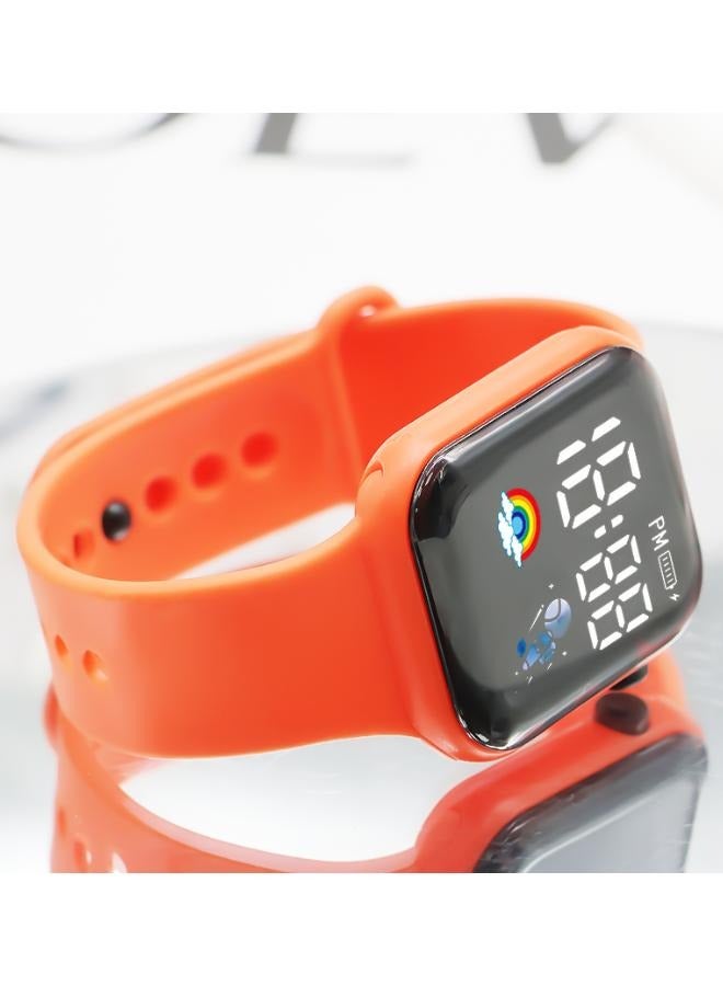 Free Air 6 Pcs Kids' Square Water Resistant Silicone Digital Watch - Image 2