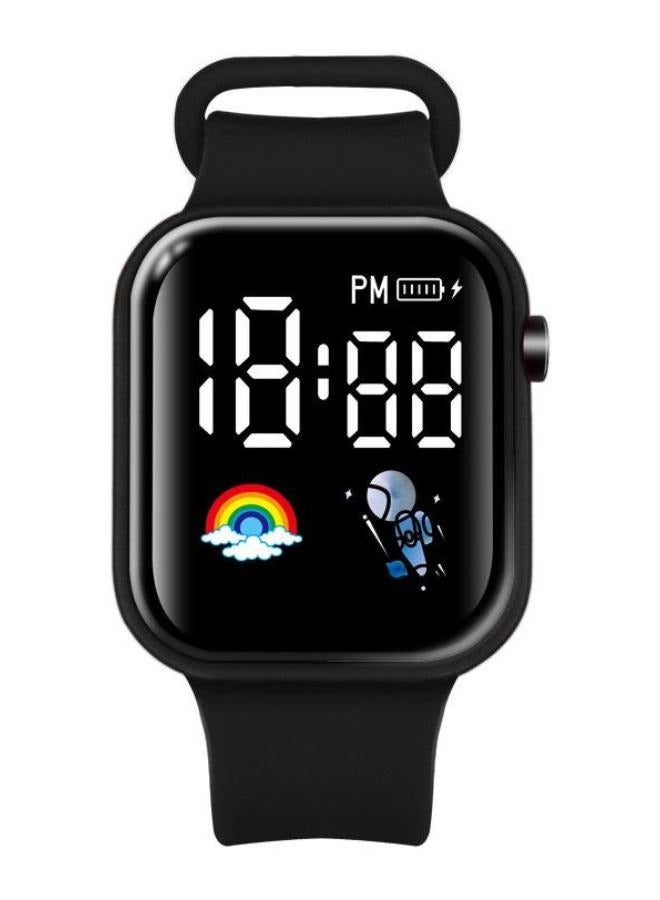 Free Air 6 Pcs Kids' Square Water Resistant Silicone Digital Watch - Image 3